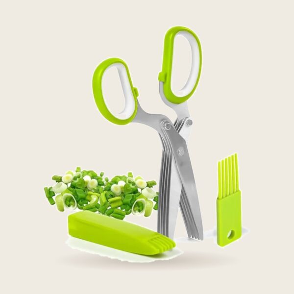 5-Blade Herb Scissors with Cover