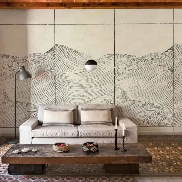 Mountain Sketch Wall Mural
