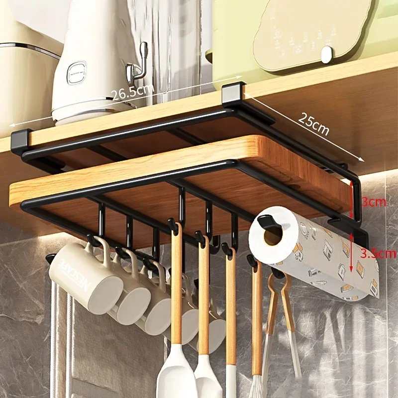 Under-Cabinet Hanging Rack with Hooks - Image 3