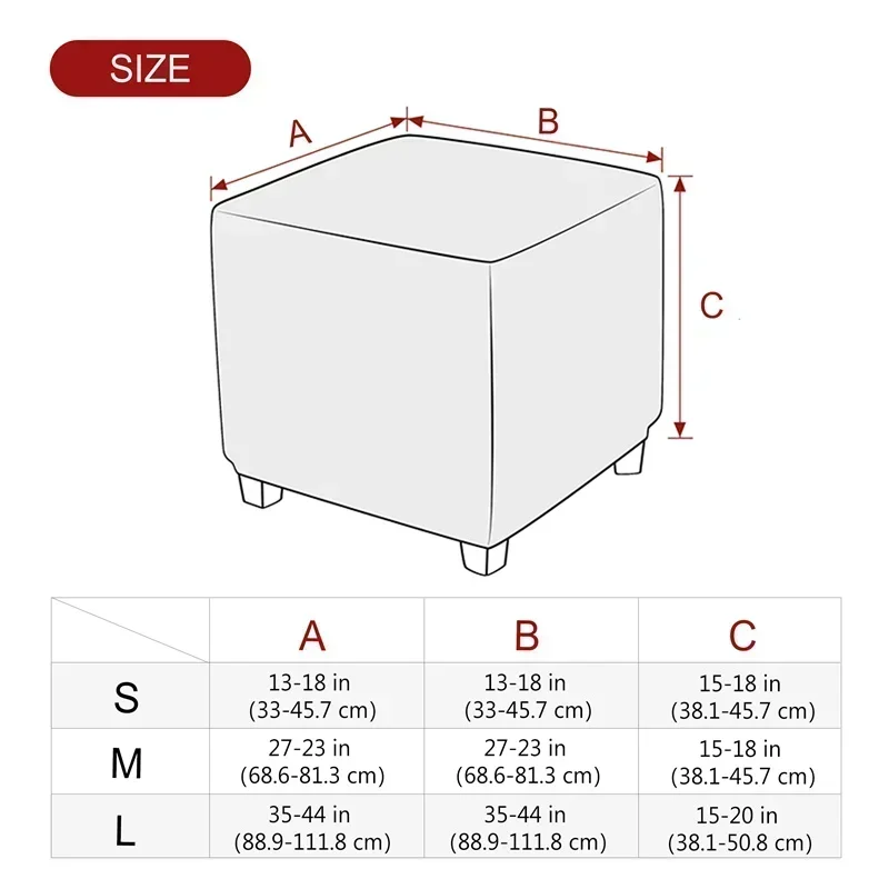 Velvet Square Ottoman Slipcover - Image 3