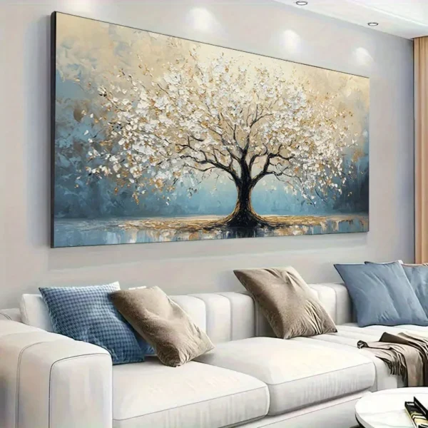 Blossom Tree Textured-Look Canvas