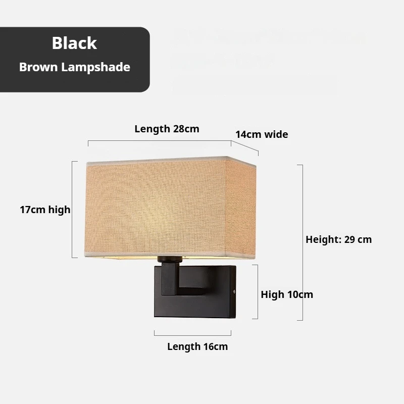 Fabric Shade Bedside Wall Lamp - Image 11