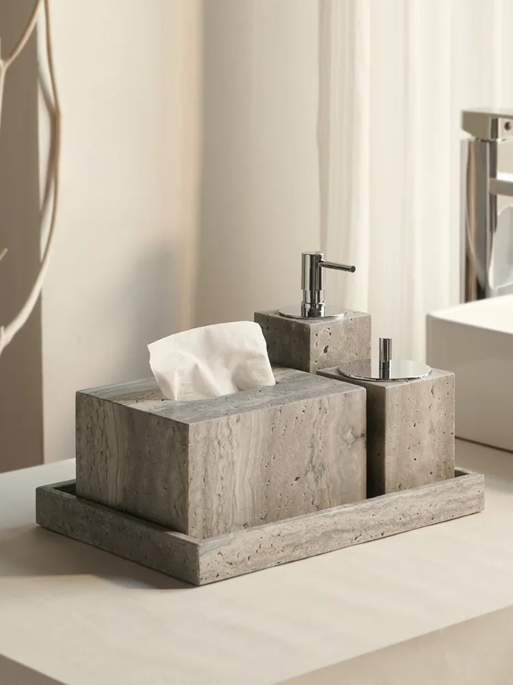 Silver Ash Stone Bathroom Accessories - Image 4
