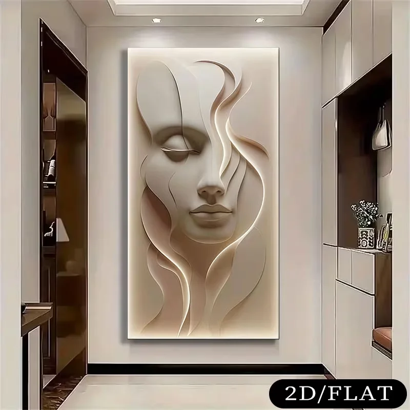 Sculpted Face Illusion Canvas Print - Image 3