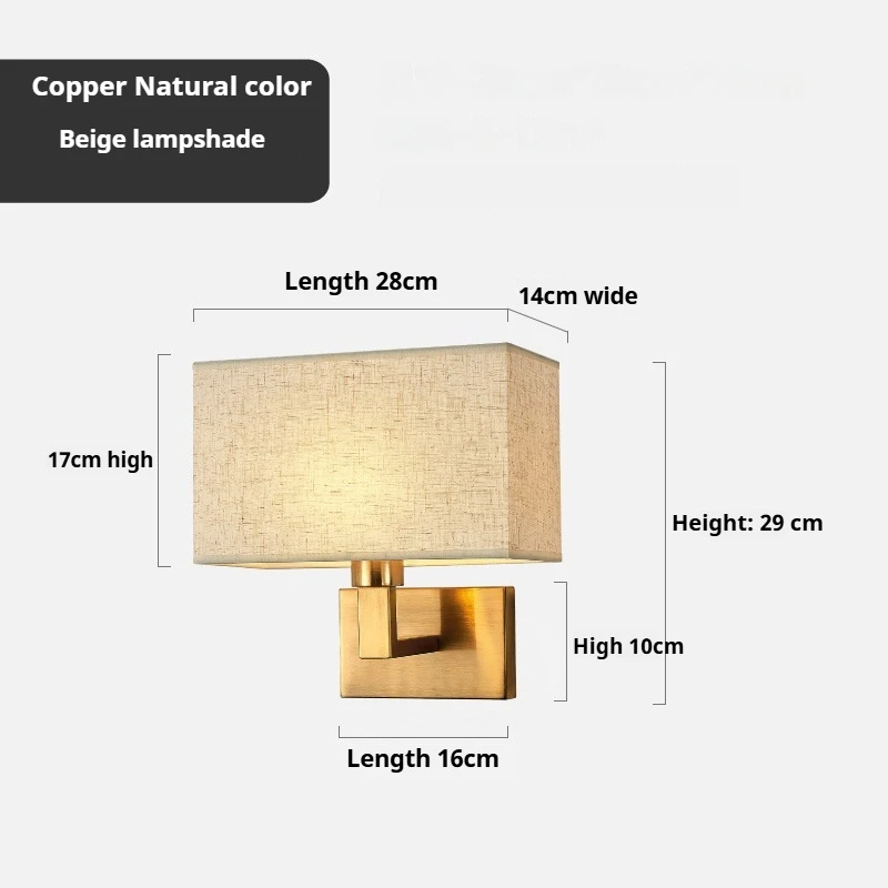 Fabric Shade Bedside Wall Lamp - Image 13