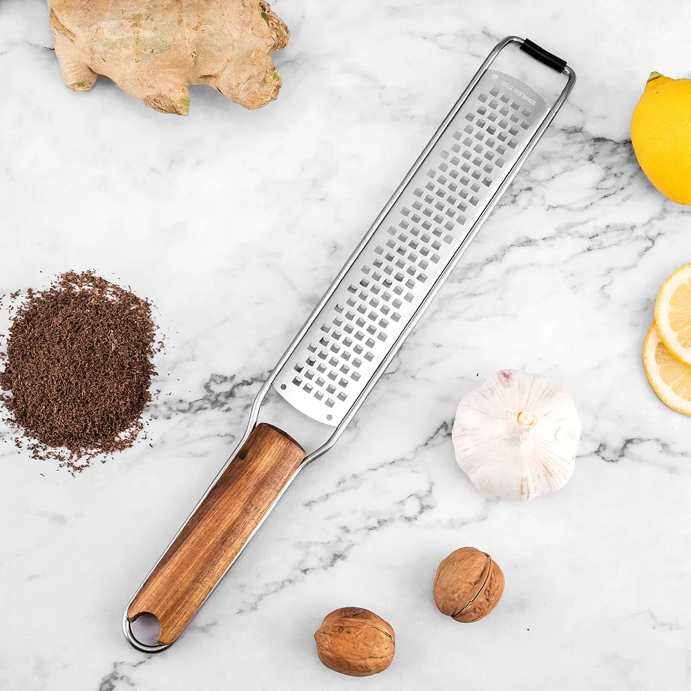 Stainless Zester & Grater with Wood Handle - Image 11