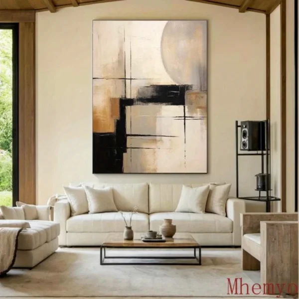 Black & Beige Wabi-Sabi Canvas