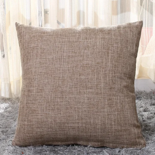 Solid Linen-Look Pillow Cover - Image 8