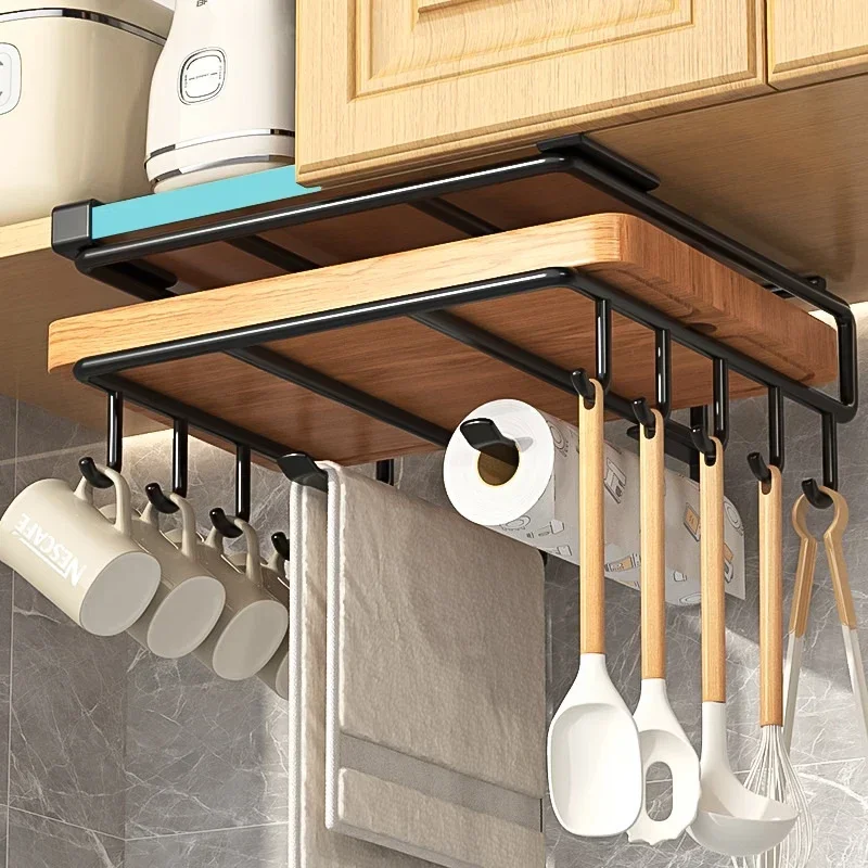Under-Cabinet Hanging Rack with Hooks - Image 7