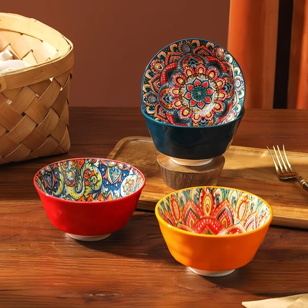 Bohemian Pasta & Cereal Bowls, Set of 4 - Image 6