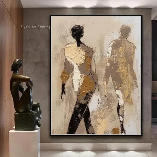 Walking Figures Shadow Painting