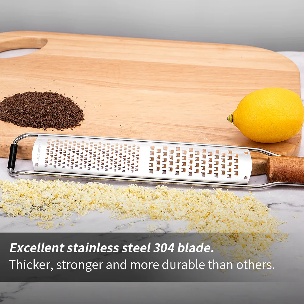 Stainless Zester & Grater with Wood Handle - Image 8