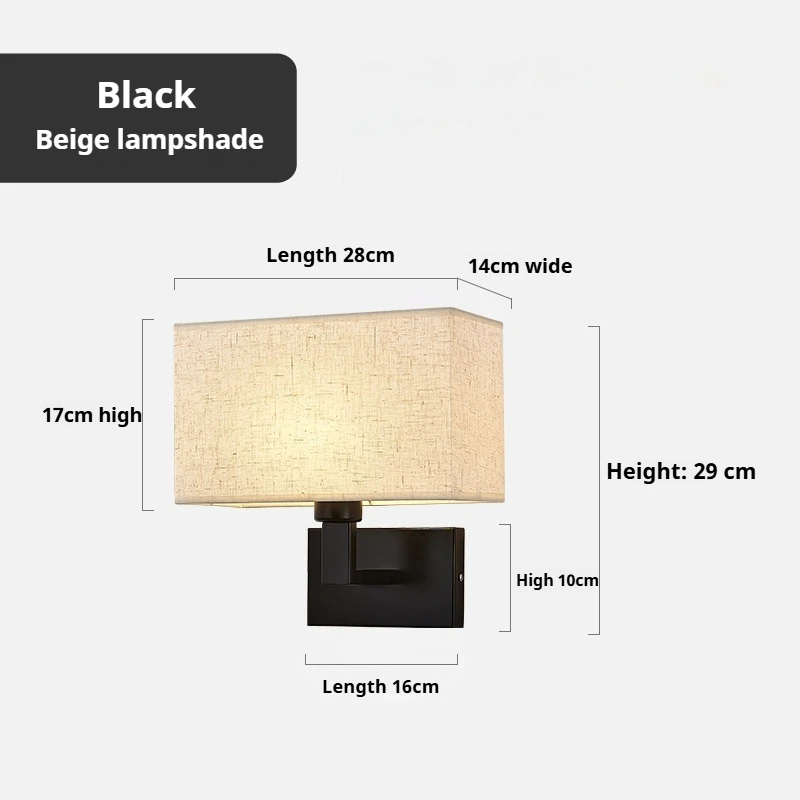 Fabric Shade Bedside Wall Lamp - Image 9