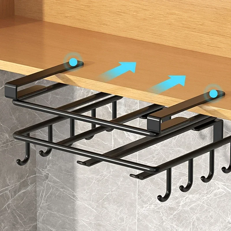 Under-Cabinet Hanging Rack with Hooks - Image 6