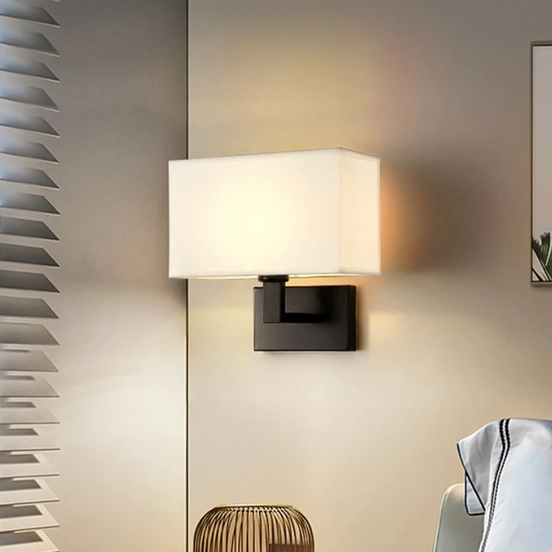 Fabric Shade Bedside Wall Lamp - Image 2