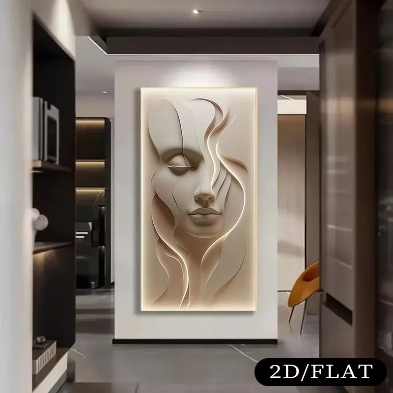 Sculpted Face Illusion Canvas Print - Image 5