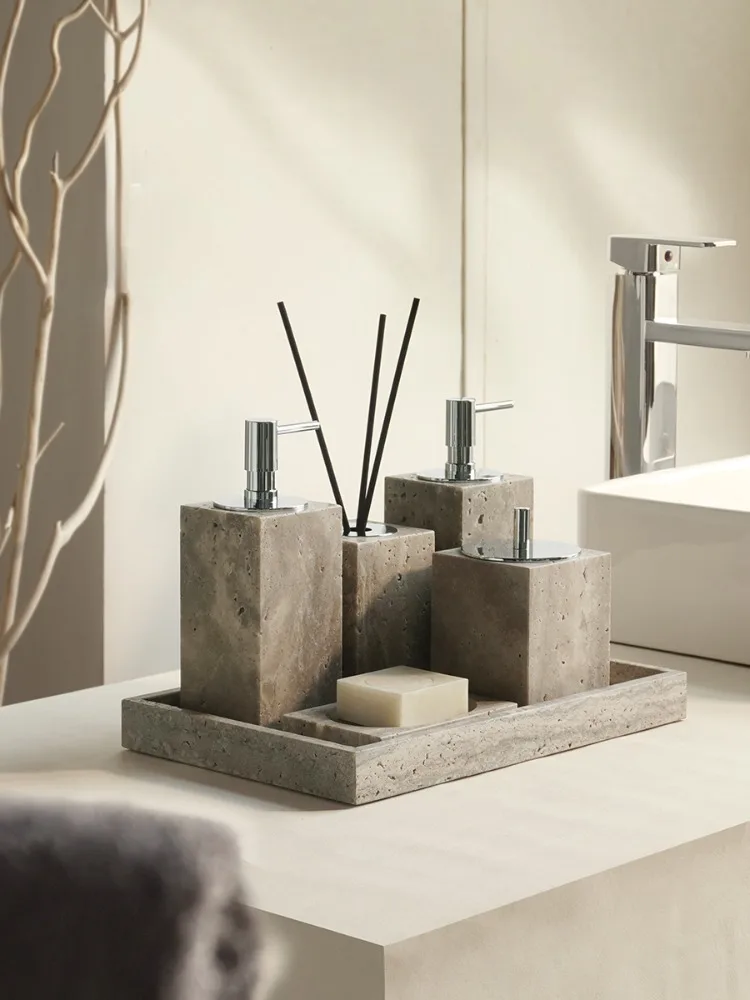 Silver Ash Stone Bathroom Accessories - Image 3