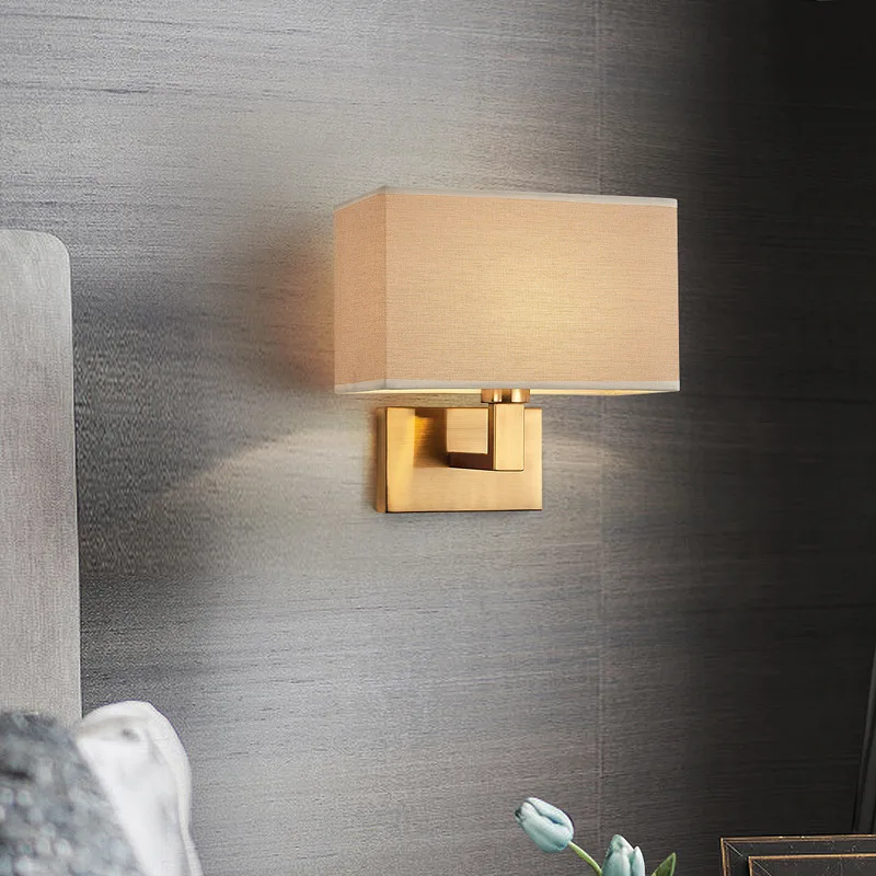 Fabric Shade Bedside Wall Lamp - Image 6
