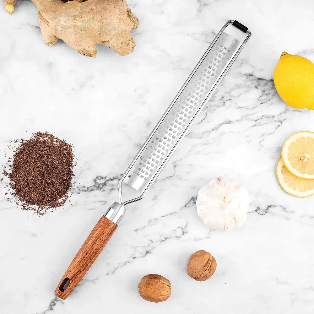 Stainless Zester & Grater with Wood Handle - Image 9