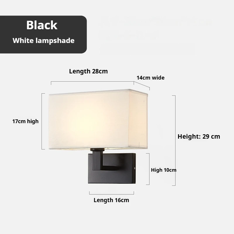 Fabric Shade Bedside Wall Lamp - Image 10