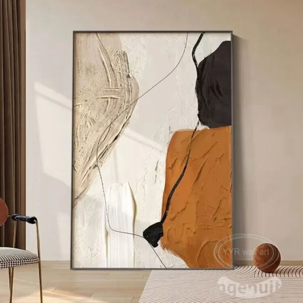 Nordic Color-Block Abstract Painting