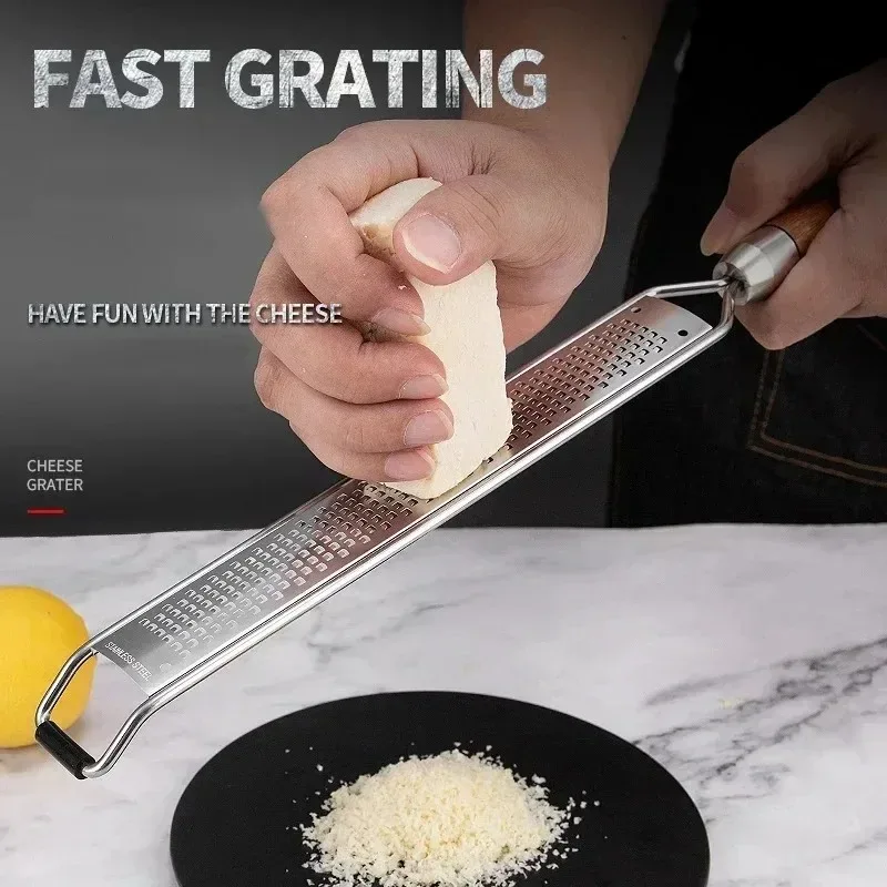 Stainless Zester & Grater with Wood Handle - Image 4