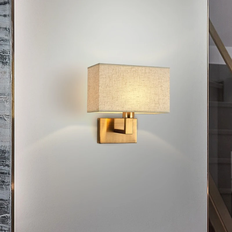 Fabric Shade Bedside Wall Lamp - Image 7