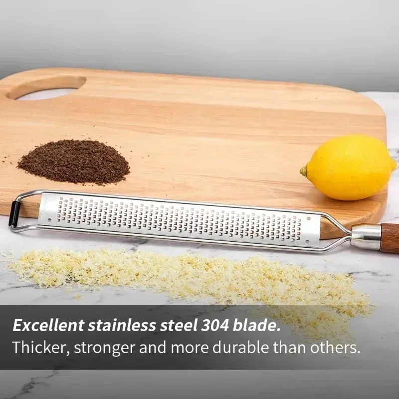 Stainless Zester & Grater with Wood Handle - Image 3
