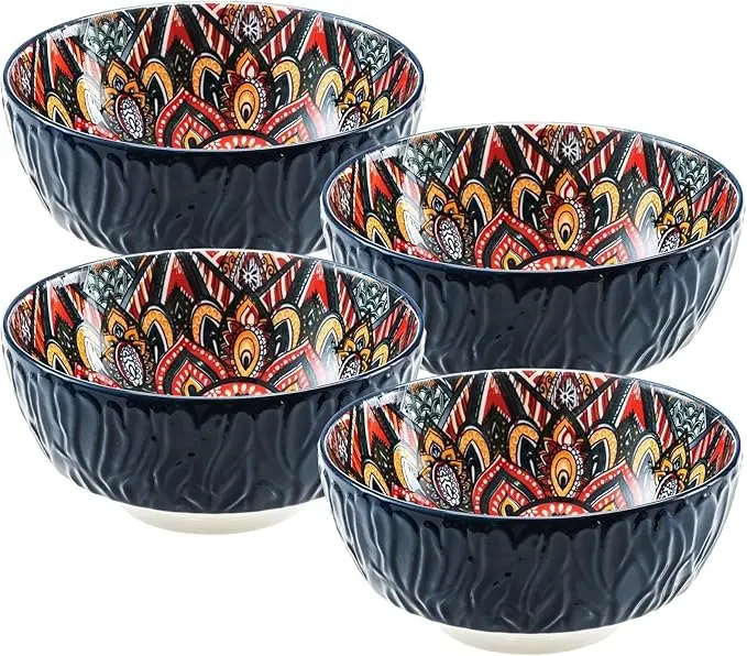 Bohemian Pasta & Cereal Bowls, Set of 4 - Image 9