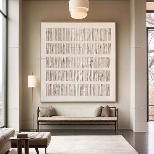 Beige Texture Square Painting