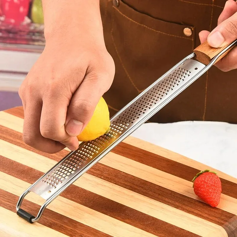 Stainless Zester & Grater with Wood Handle - Image 5