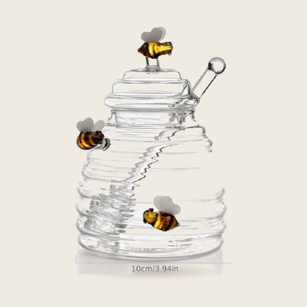 Bee Glass Honey Pot, 14 oz