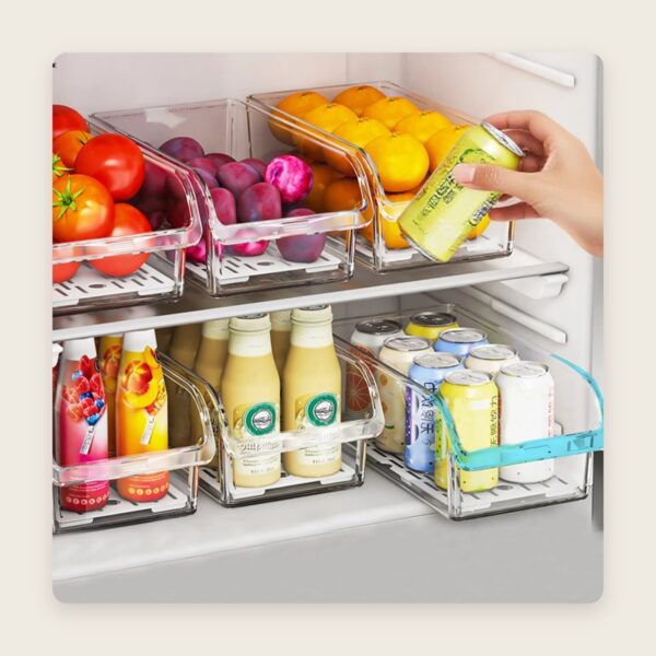 Clear Stackable Fridge Bin