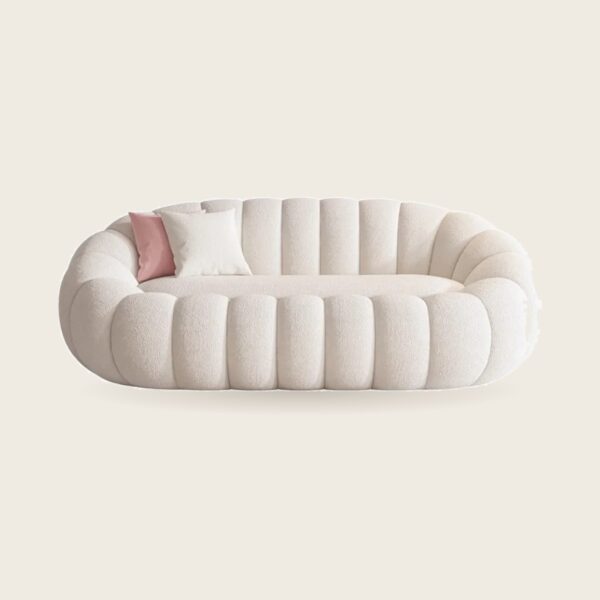 Cloud Channel-Tufted Curved Sofa