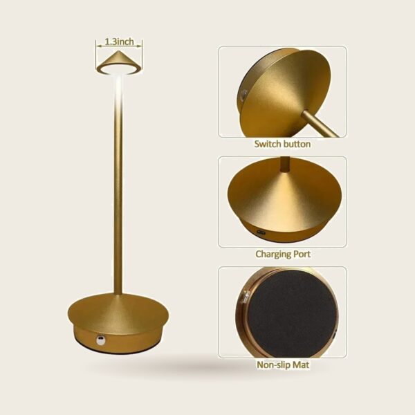 Cordless Metal Table Lamp