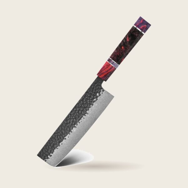 Damascus-Pattern Japanese Kitchen Knife