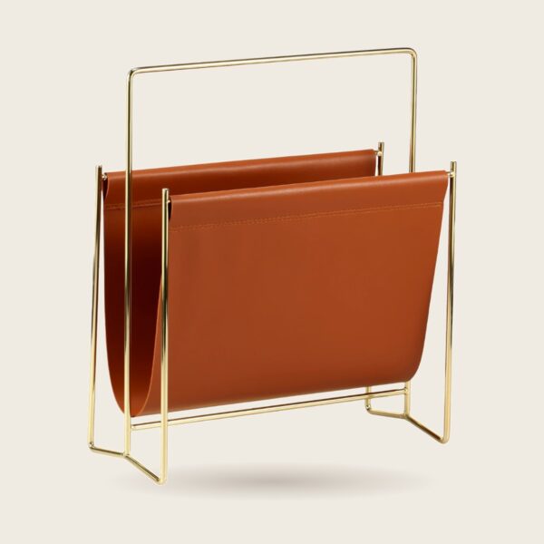 Faux Leather Magazine Rack