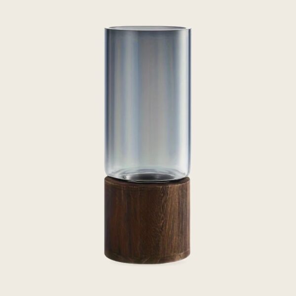 Glass Propagation Vase with Wood Stand