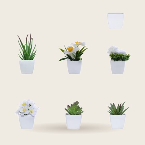 Mini Artificial Plants, Set of 6