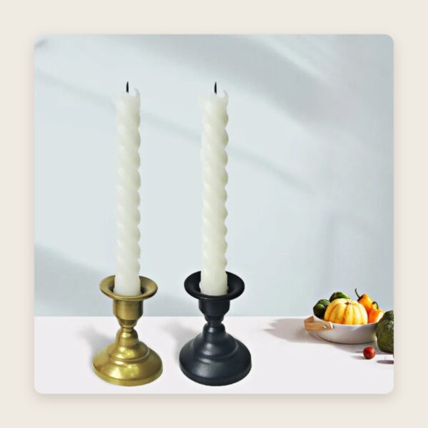 Retro Metal Taper Candlestick