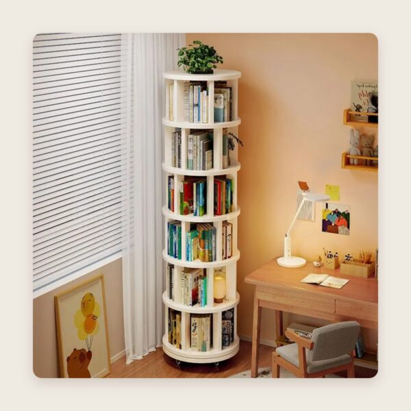 360° Rotating Bookshelf