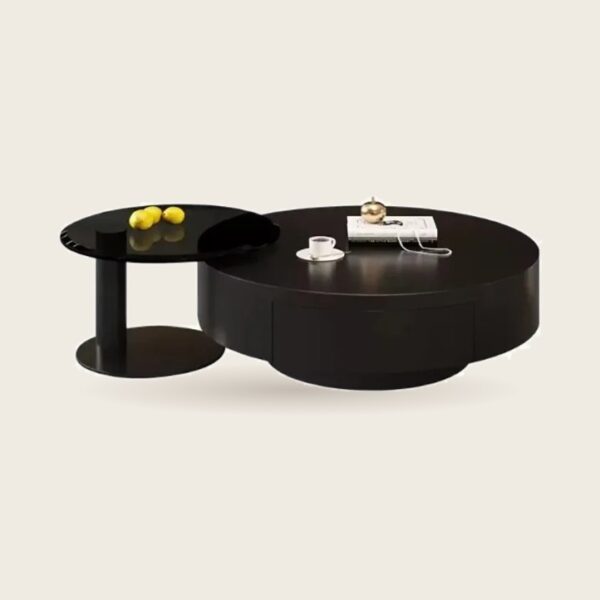 Round Nesting Coffee Tables, Set of 2