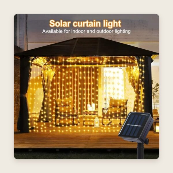 Solar LED Curtain Lights