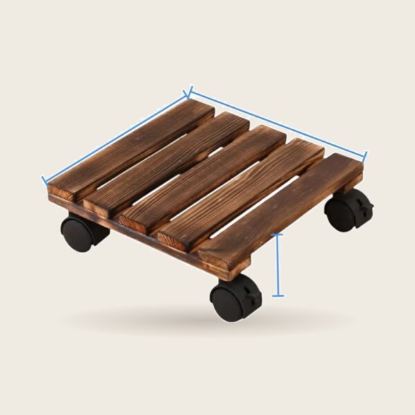 Solid Wood Plant Caddy