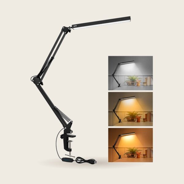 Swing-Arm Clamp Desk Lamp