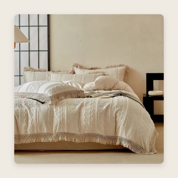 Tassel Trim Duvet Cover Set