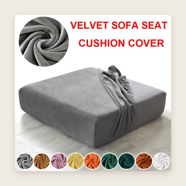 Velvet Stretch Sofa Cushion Cover