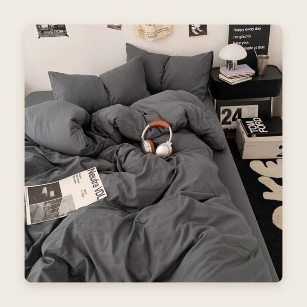 Washed Linen-Look Duvet Cover