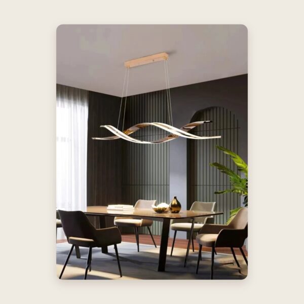 Wave LED Linear Chandelier