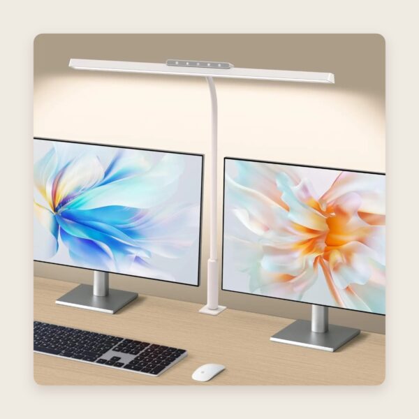 Wide LED Desk Lamp with Memory